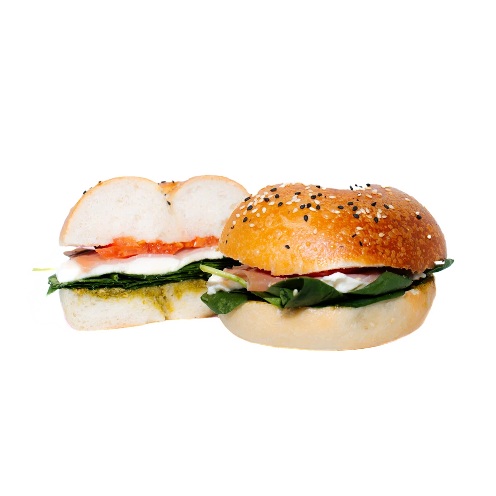 Bagel cu prosciutto crudo
