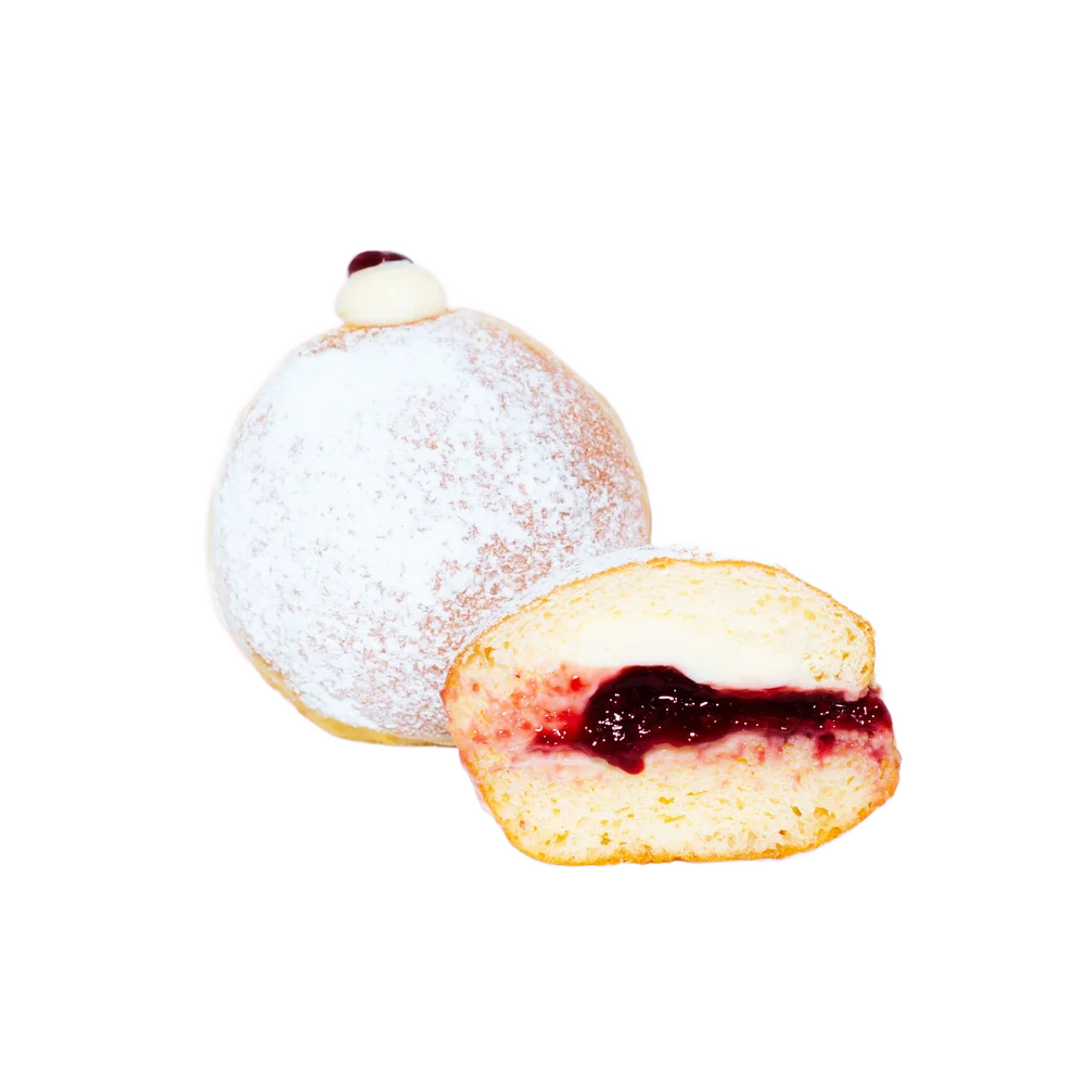 Gogoașa cu cocos și zmeură